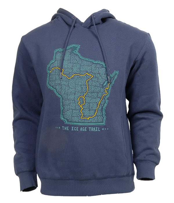 Ice Age Trail - Trail Map Hoodie Sweatshirt