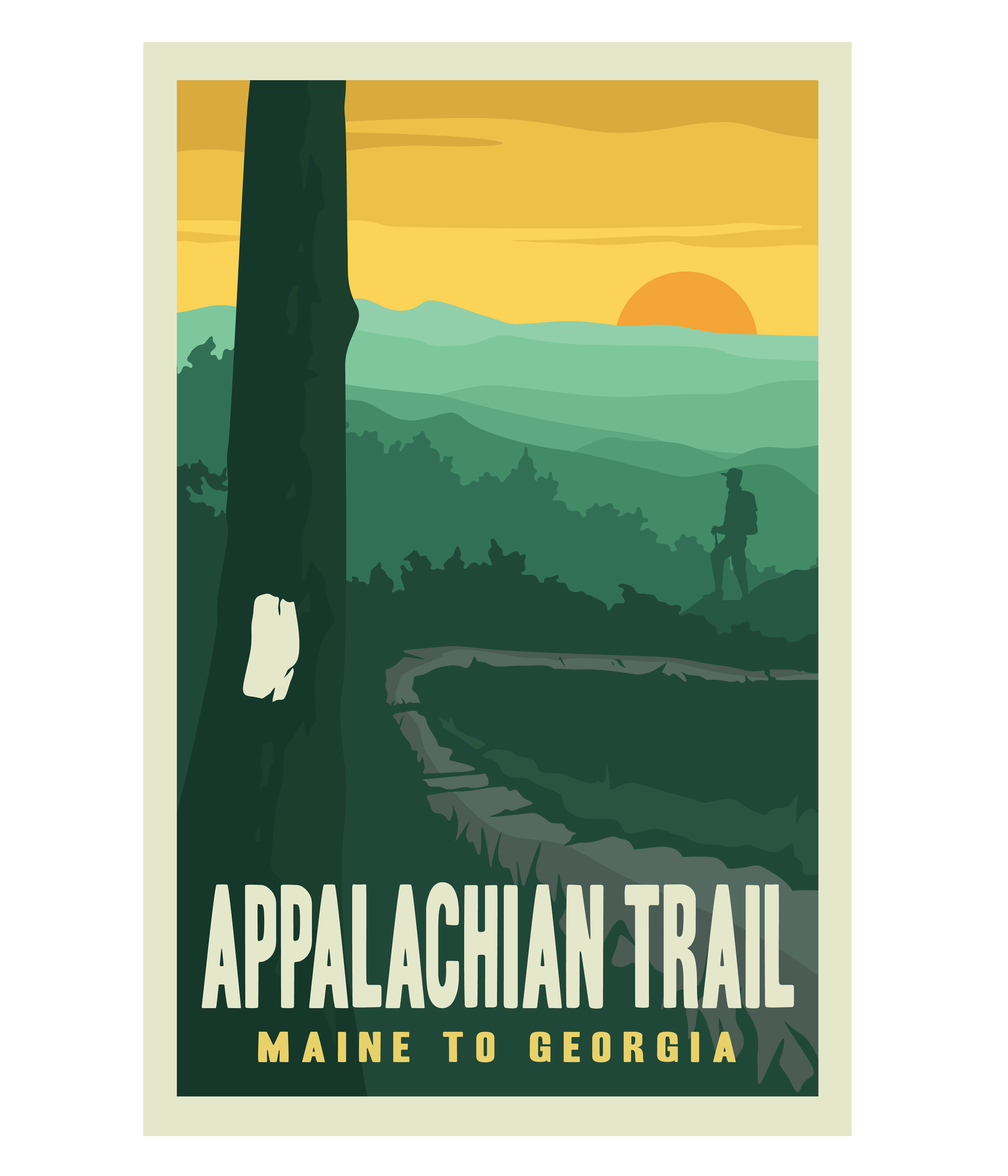 appalachian trail at poster print