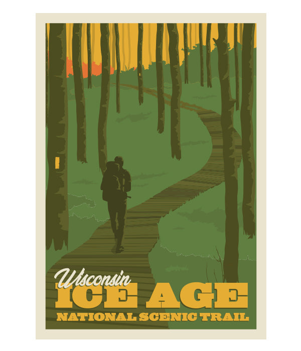 Ice Age Trail "Boardwalk" poster print 