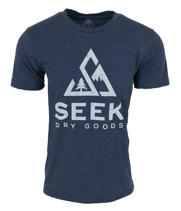 Mens Seek Dry Goods core logo t-shirt navy