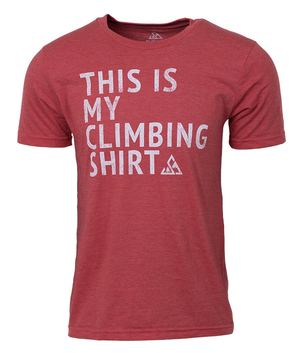 Mens Seek Dry Goods outdoor artist series "my climbing shirt" t-shirt red